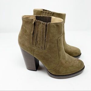 ZARA Trafaluc Brown Vegan Suede Ankle  Booties